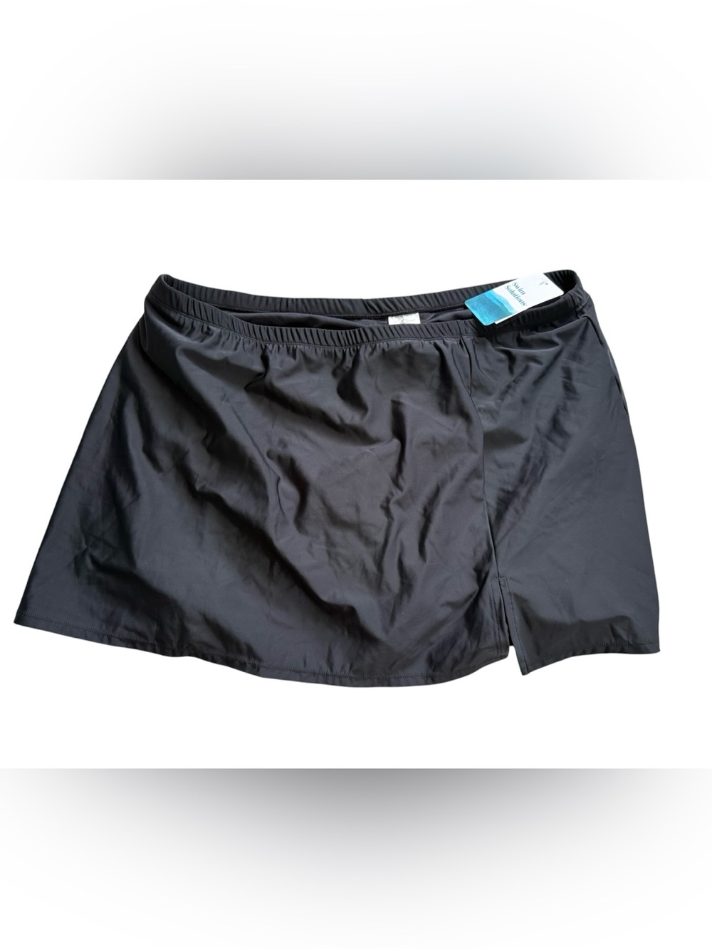 Swim Solutions Black Women's Swim Skort with Built-In Liner